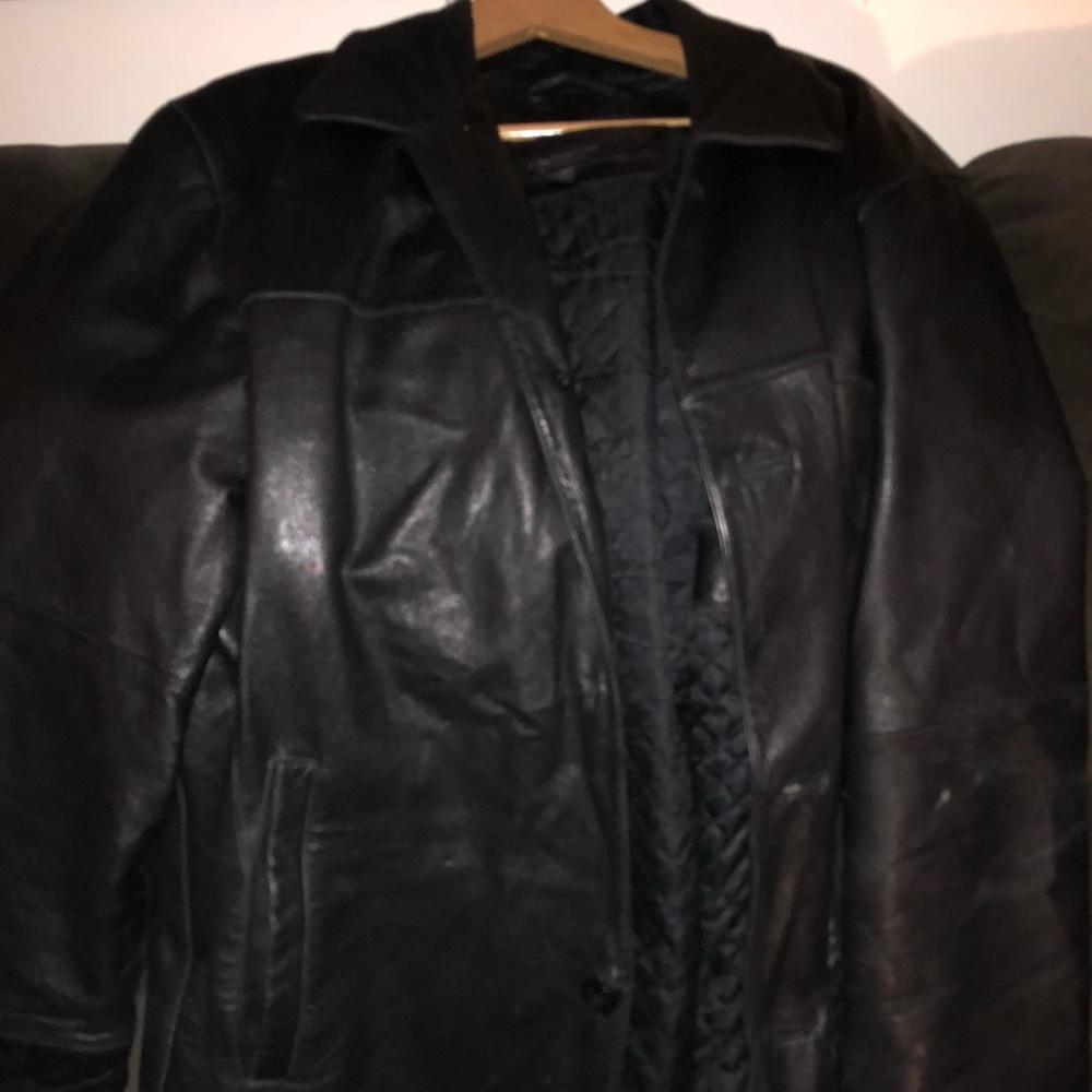 Claiborne Men's Leather Car Coat